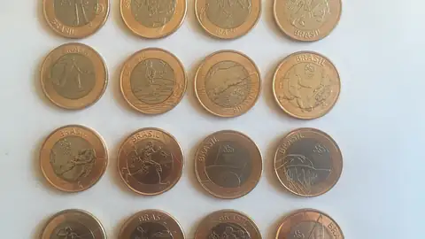 Imagem ilustrativa: Moedas de Real do Brasil 2016