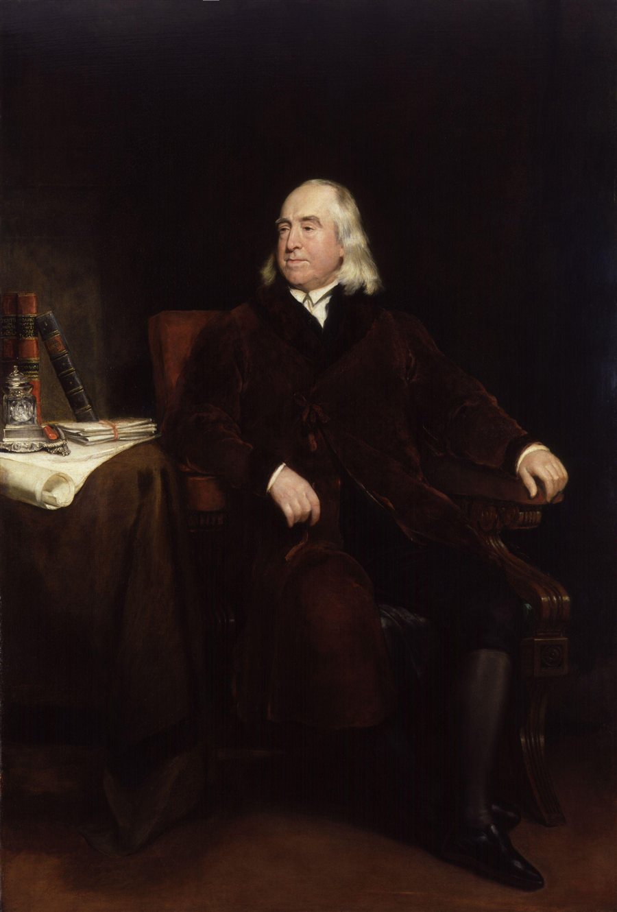 Retrato de Jeremy Bentham por Henry William Pickersgill, 1829